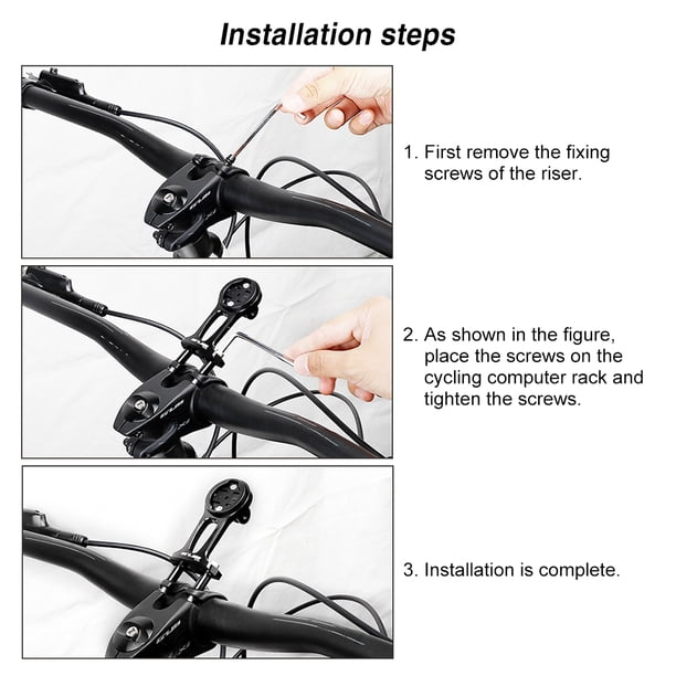 Support d'Ordinateur Vélo Extensible en Alliage d'Aluminium Léger Réglable pour Support d'Ordinateur Vélo Garmin Bryton Cateye Wahoo