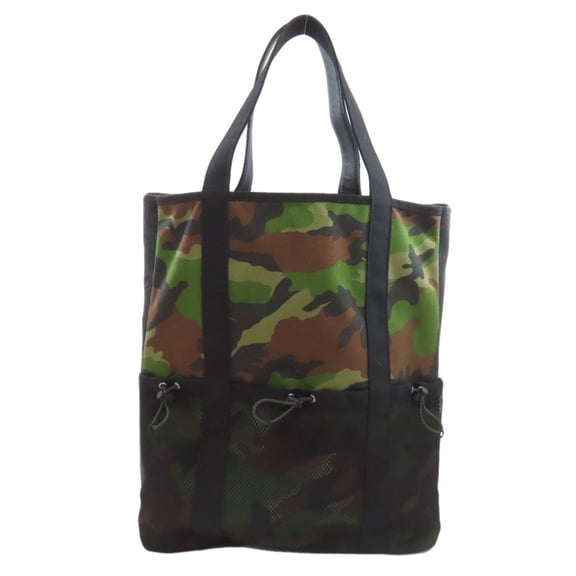 Pre-Owned MCM Camouflage Pattern Tote Bag, Canvas/Leather, Women's