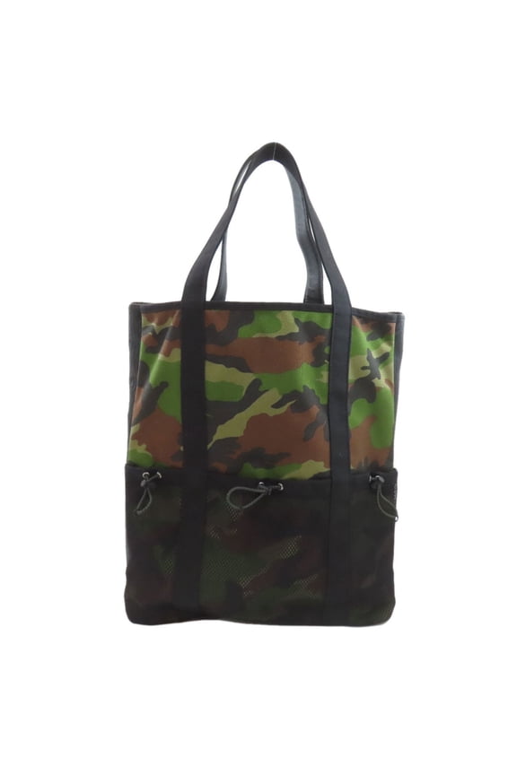 Pre-Owned MCM Camouflage Pattern Tote Bag, Canvas/Leather, Women's