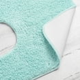 Mainstays Basic Aqua Polyester 20" x 22" Contour Bath Rug