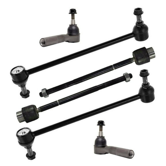Front Suspension Stabilizer Sway Bar Links Inner & Outer Tie Rod Ends Passenger Driver Side 6 Pc Fits select: 2004-2009 CHEVROLET MALIBU, 2005-2010 PONTIAC G6