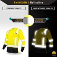 thumbnail image 3 of KwikSafety (Charlotte, NC) MECHANIC Long Sleeve Safety Shirt (w/POCKET & Black Trim) Class 3 ANSI OSHA Custom High Visibility Reflective Tape Construction Security Hi Viz Clothing Men | Yellow 2XL, 3 of 7