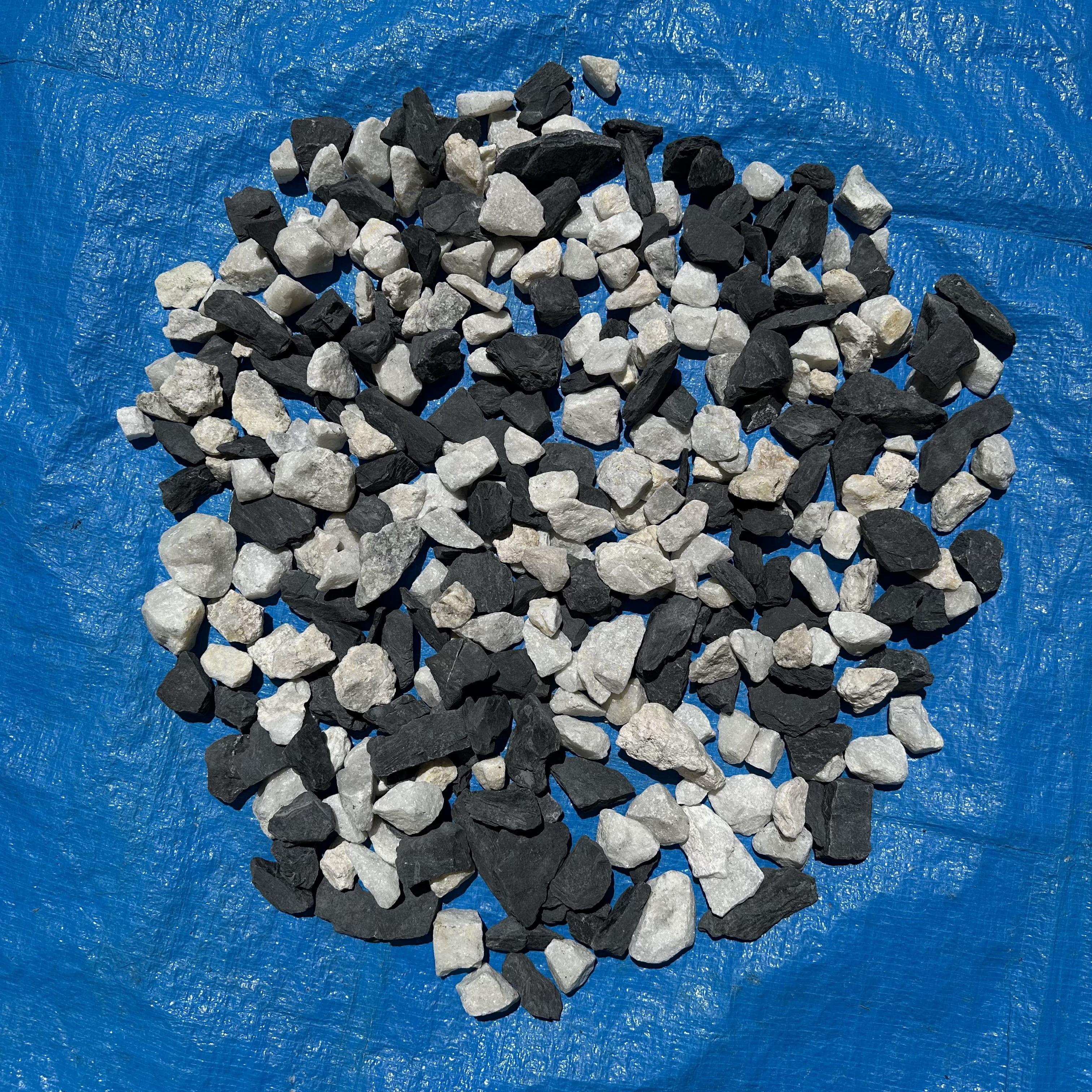 20 Pounds of Black & White Rocks, Size 1" to 3", Gravel Pebbles Stones for Landscaping, Terrariums, Aquariums, Gardens, Pond Water Features, Flower Beds, Pots, Decorative Walkways, Crystals, etc