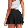 thumbnail image 4 of Cadmus Women's 2-in-1 High Waisted Pleated Skort with Pockets- Flowy A-Line Tennis Golf Skirt with Built-in Shorts,Black,XL, 4 of 7
