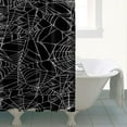 thumbnail image 4 of Spider Web Halloween Pattern Shower Curtain 72"x72" ,Bathroom Decorative Shower Curtains Set with 12 Hooks,Modern Waterproof Washable Shower Curtain, 4 of 6