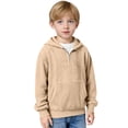 thumbnail image 6 of Fozruso Boys Knit Half Zip Hooded Sweatshirt For Kids Cozy Long Sleeve Pullover with Pockets, 6 of 7