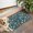 Boxer Dog Pitbull, variant on Bull Terrier Dog and Flower Florals Door Rugs,Washable Non Slip Door Mats Indoor,Decorative Door Mats,Entry Mat Indoor for Entrance,Bedroom,Kitchen,Bathroom,17"x30"