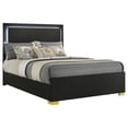 thumbnail image 3 of Marceline Wood Full LED Panel Bed Black, 3 of 9