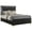 Black Engineered Wood Contemporary3, variant on LHKJ Twin Panel Bed with LED Lights, White