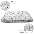 thumbnail image 3 of Tribal Pet Bed, Prehistoric Style Tools Pattern Culture Boho Repetition in Monochrome Art, Resistant Pad for Dogs and Cats Cushion with Removable Cover, 24" x 39", Charcoal Grey White, by Ambesonne, 3 of 4
