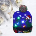 thumbnail image 3 of Gorro de Navidad con luz LED, gorros de Navidad, gorro feo de dinosaurio, gorro de punto Unisex para fiesta navideña, 3 of 5