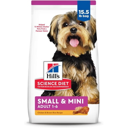 Scientific Diet Small and Mini, adults 1-6, Mini variety Premium nutrition, dry dog food, chicken and brown rice, 15.5 lb bag