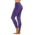 thumbnail image 2 of Zhensanguo Plus Size Leggings for Women Low Rise Elastic Waist Butt Lifting Workout Leggings Running Gym Yoga Pants Purple 3XL, 2 of 8