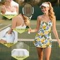 thumbnail image 6 of Yuyamidu Lemon Summer Athletic Dress with Built in Shorts for Sports Blue Flowers Tennis Dress with Shorts, Breathable Cross Backless Golf Dresses Size M, 6 of 7