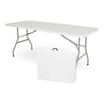 thumbnail image 1 of Mesa Plegable de Plastico Tipo Portafolio Portatil con Estructura de Acero y Agarradera Ideal para Jardin Interiores Exteriores y Eventos 1.80 metros, 1 of 10