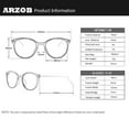 thumbnail image 3 of Azorb Round Blue-light Glasses for Woemn，Square Frames Anti-blue Light Glasses for Gaming and Reading, 3 of 5