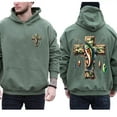 thumbnail image 3 of Camo Cross Fishing Hoodie – Double-Sided Religious Apparel, Dad Faith Hoodie, Christian Fishermen Pullover, Father’s Day Gift for Men, 3 of 7