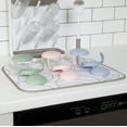 thumbnail image 4 of Ubbi Microfiber Kitchen Counter Dish Drying Mats, Taupe, Set of 2, 4 of 5
