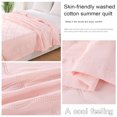 thumbnail image 5 of Cotton Cooling Quilt for Hot Sleepers & Night Sweats – Machine Washable Lightweight Summer Blanket with 3X Moisture-Wicking Tech, Full/Queen Size Dorm-Friendly Comforter Pink, 5 of 6