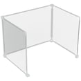 thumbnail image 1 of 3pcs Desktop Area Dividing Board Plastic Transparent Partition Universal Sneeze Guard For Restaurant, 1 of 4