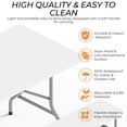 thumbnail image 3 of Zimtown 3-Piece Outdoor Picnic Set, 6Ft HDPE Folding Table & 2 Benches, Weather-Resistant Patio Set for Camping, Parties & Commercial Events (White), 3 of 9