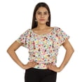 thumbnail image 1 of Moomaya Femmes Imprimé Tops pour les Femmes Manches Courtes Évasée Top Chemisier, 1 of 7