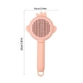 thumbnail image 3 of One-Click Self-Cleaning Pet Comb Stainless Steel Needle Massage Brush Hair Removal Flea Comb Size 7.87x3.94x1.57 Inches (Pink/B), 3 of 6