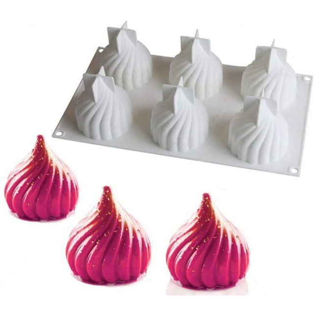 Molde de silicona, molde de pastel de mousse, molde de silicona para hornear, moldes de silicona para hornear chocolate, para decorar pasteles, molde de mousse, molde de postres Adepaton WMZL-200