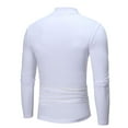 thumbnail image 4 of GrmtClth Mock Turtleneck for Men Long Sleeve Soft Warm Undershirt 2025 Winter Lightweight Pullover White L, 4 of 4