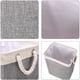 thumbnail image 2 of Cesta de lavandería plegable, cesta de ropa sucia, cesta de lavandería con asas, cesta de ropa sucia, bolsa de almacenamiento de ropa, dormitorio de lavandería, gris JM, 2 of 3