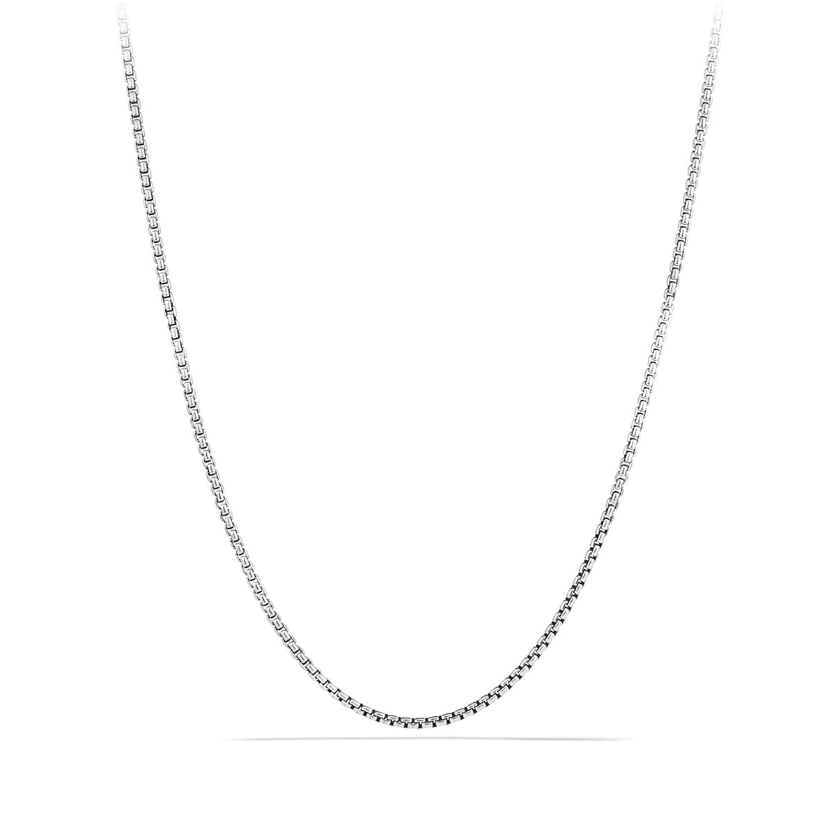 Box Chain for Women by Ginger Lyne 22-24" Adjustable Sterling Silver Necklace for Men | 1mm Width