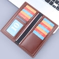 thumbnail image 4 of Stylago Men's Long Wallet with ID Window RFID Blocking Bifold Leather Purses Credit Card Holder Work Business Wallets Brown, 4 of 7