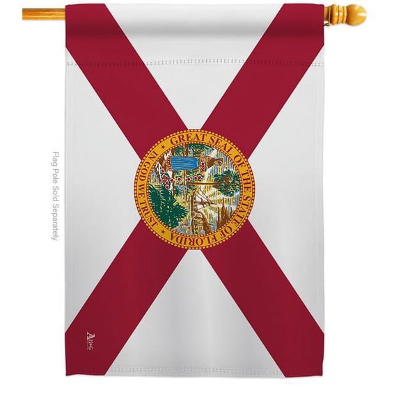 Americana Home & Garden H140510-BO 28 x 40 in. Florida American State House Flag with Double-Sided Horizontal Decoration Banner Garden Yard Gift