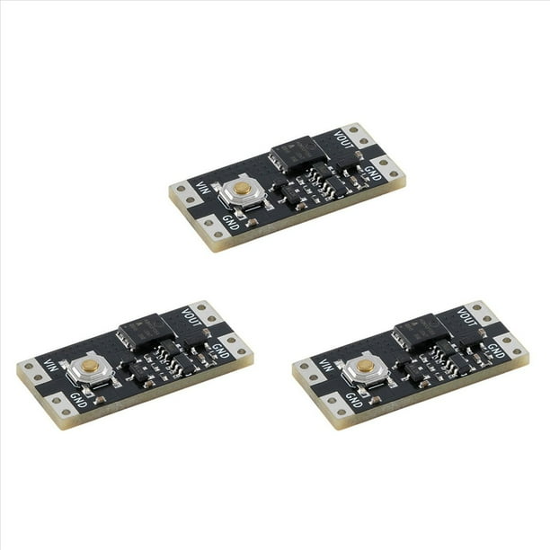 3 Módulo de Interruptor Biestable de Botón de Enlace Único 4,5-26 V 1.3ua Carga 10 A Baja Potencia Amplio Voltaje Mini Módulo de Interruptor de una Tecla