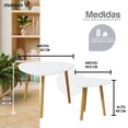 thumbnail image 3 of Set de 2 Mesas de Centro Mubson Minimalista para Sala Recamara Jardin o Consultorio, 3 of 7