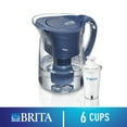 thumbnail image 1 of Brita Mini Plus Water Filter Pitcher with 1 Standard Filter, Slate, 6 Cup, 1 of 6