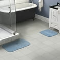 thumbnail image 2 of Garland Rug Cabernet Washable Nylon Bath Rug Set, 2 Piece Set (17"x24" Bath Rug, & 21"x34" Bath Rug) Basin Blue, 2 of 6