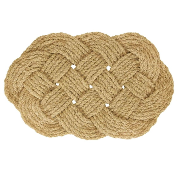 Mainstays Natural Sailor Knot Coir Outdoor Doormat, 18" x 30"