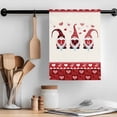 thumbnail image 2 of Valentine Gnomes Kitchen Towel Dish Cloths Set of 3, Microfiber Soft Kitchen Hand Towels, I Love U Red Buffalo Plaid Love Heart Absorbent Quick Drying Dishcloths 18 x 28 Inches, 2 of 8