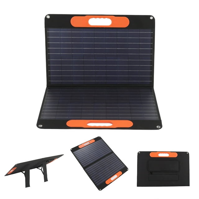 W Panel solar plegable, energía solar de 60 W Panel solar portátil de 4 W Cargador solar portátil Instalación sin esfuerzo