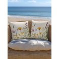thumbnail image 5 of Outdoor Pillows Waterproof, Yellow Spring Floral Bedding Throw Pillows with Insert for Couch Sofa Bed, Summer Flowers Botanical Rustic 18x18 Inch Pillowcases Decorative Camping Patio Pillow Set of 1, 5 of 8
