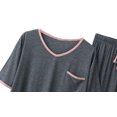 thumbnail image 3 of Richie House Women's Sleepwear Capri Pajama Sets Short Sleeve Tops with Pants 2P Pjs Lounge Sets RHW4046, 3 of 7