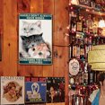 thumbnail image 4 of Placa Metal Vintage Tres Gatos Lujo Pintura Hierro Rectangular Pared 20x30cm, 4 of 9