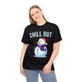 thumbnail image 4 of Chill Out Snowman Unisex Graphic Tee Shirt, Sizes S-5XL, 4 of 12