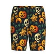 thumbnail image 4 of Easygdp Halloween Skull Men's Short Pajama Pants, Sleep Shorts, Household Pants, Casual Pants with Pockets - Small, 4 of 9