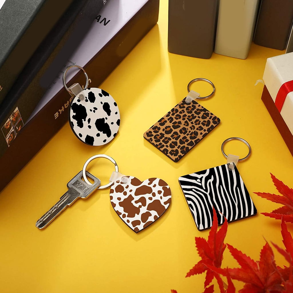 WINDLAND 200Pieces Sublimation Blanks for DIY Keychain Craft Ornament with Tassel