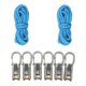 thumbnail image 5 of Kit tensor de cuerda de 2 piezas con hebilla de rodillo ajustable, fácil de usar, acero inoxidable 2 cuerdas 6 ganchos, 5 of 9