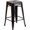 Black-antique Gold, variant on NurtureTail Commercial Grade Counter Height Stool, 24" Backless Metal Indoor Outdoor Bar Stool with Heavy-Duty Steel Frame for Kitchen Island, Patio, Restaurant & Café -Copper