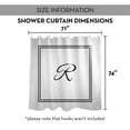 thumbnail image 7 of Creative Products Classic White Monogrammed Shower Curtain - R, 7 of 7