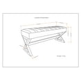 thumbnail image 2 of Salinger 48 inch Wide Contemporary Rectangle Ottoman Bench in Distressed Grey Taupe Vegan Leather, 2 of 6
